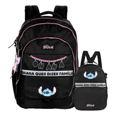 Imagem de Kit Escolar Lilo Stitch Mochila Costas Lancheira Térmica - Luxcel