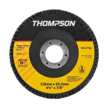 Imagem de Disco Lixa Flap 4 1/2" - 115mm Grão 40 Thompson - Thompson Ferramentas