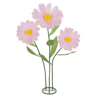 Imagem de Flores gigantes para decoração, margaridas grandes artificiais, flor de papel grande para casamento, festa de aniversário, jardim, escritório, casa, vitrine de loja (rosa)