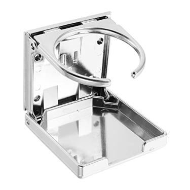 Imagem de Suporte de bebidas, suporte de de barco dobrável ABS suporte de 10,5 * 10 * 9 cm suporte de de mesa de pebolim pequeno de mesa para carros, trailers, barcos, mesas (prata)