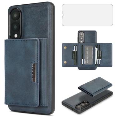 Imagem de Asuwish Capa de celular para Samsung Galaxy S25 Edge, capa magnética destacável com protetor de tela de vidro e suporte de cartão de crédito de couro PU com compartimento para celular S25Edge 25S S 25