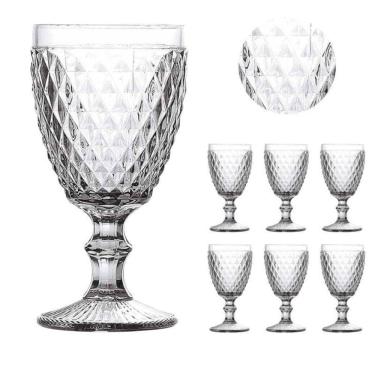 Imagem de Conjunto De 06 Copos De Vidro 325Ml Taça Bico De Abacaxi