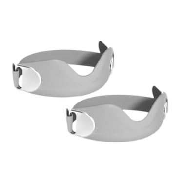 Imagem de Deevoka 2 peças patela tiras do joelho tendão estabilizador de joelho não deslize o joelho de joelho de silicone para tênis de treino de basquete, Cinza