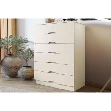 Imagem de Cômoda Solteiro Sevilha C- 6 Gavetas Off White - Europa