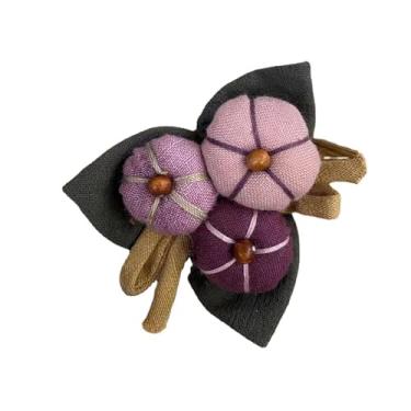 Imagem de Broche de pelúcia de algodão feito à mão para mulheres e meninas, lindos broches de frutas, acessórios de renda de feltro de lã macia para roupas, bolsas, chapéus, broches para mulheres, Medium, Liga