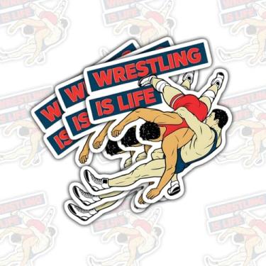Imagem de 3 adesivos de vinil com citação de artes marciais de luta livre para laptop, caderno, diário, garrafa de água, para-choque de carro, presente para lutadores, adolescentes, estudantes, 7,6 cm