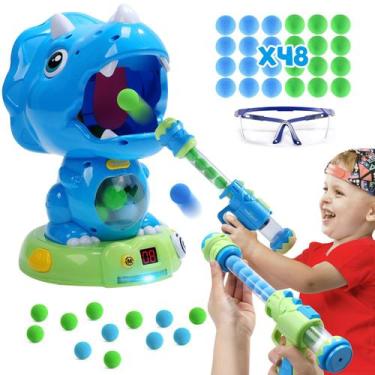 Imagem de Brinquedo de tiro EagleStone Movable Dinosaur Triceratops com LCD