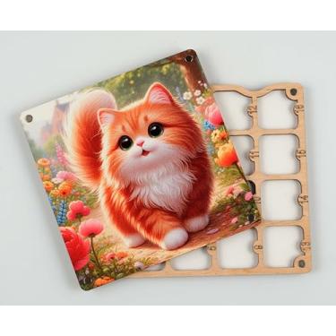 Imagem de AllAboutEmbroideryUA Organizador de contas de madeira, suporte de contas, caixa de armazenamento de acessórios de pintura de diamante, caixão de bordado, guardião de contas, caixa divisória de