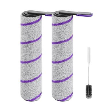 Imagem de keluke Pacote com 2 escovas de rolo de substituição compatíveis com aspirador de pó seco e úmido Narwal S20 Pro, kit de acessórios de vácuo, 2 escovas de rolo para limpeza doméstica