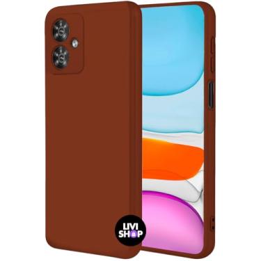 Imagem de Capa Case Capinha Compatível Motorola G05 Silicone Com Bordas Elevadas Aveludada Forro Premium (MARROM)