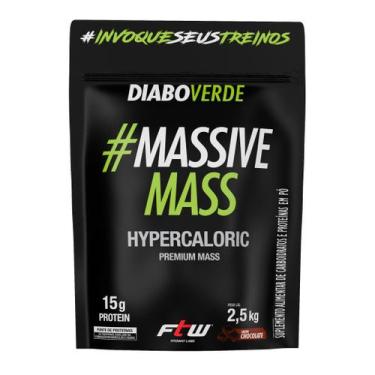 Imagem de Massive Mass Hipercalórico Refil 2,5kg FTW DIABO VERDE, CHOCOLATE