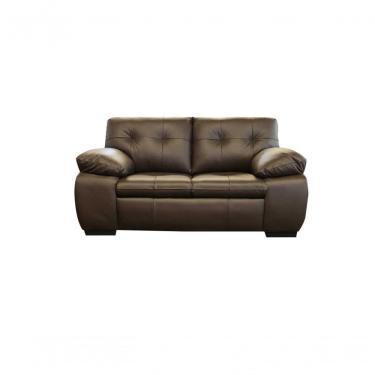 Imagem de Sofá De Couro Marselha 2 Lugares Marrom Pigmentado - Mempra