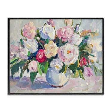 Imagem de Stupell Industries Arte giclée emoldurada cinza pastel buquê colorido abstrato, design por Petal Prints Design, 61 x 76 cm