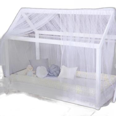 Imagem de Mosquiteiro Para Cama Montessoriana Tule Branco 2,00 X 1,70