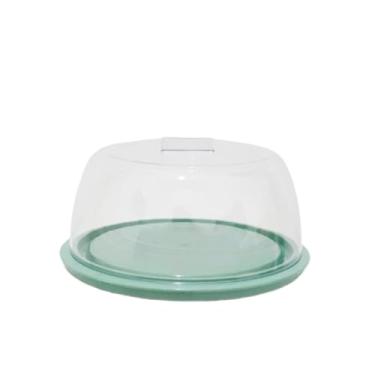 Imagem de Porta Queijo Acrílico Queijeira com Tampa Premium para Café da Manhã Elegance (VERDE)