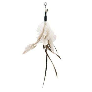 Imagem de Luzhengyang Recargas de varinha de pelúcia para gatos – Cabeças inspiradas em pássaros naturais, acessórios de brinquedo de gato para brincadeiras interativas (pacote com 5) (Refi de penas florais