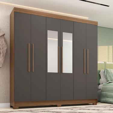 Imagem de Guarda-roupa Casal 194,4cm 6 Portas 2 Gavetas Horácio
