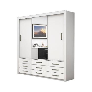 Imagem de Guarda Roupa Anjos Plus 3 Portas 9 Gavetas Carioca Branco