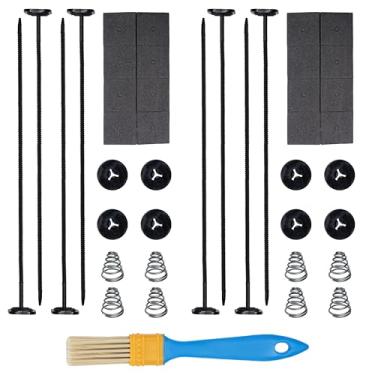 Imagem de BFXM Kit de montagem de ventilador automotivo com escova contra poeira, kit de montagem de clipes de zíper para ventilador de radiador, suporte elétrico para transmissão de ventilador de resfriamento