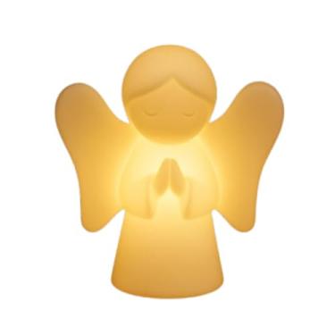 Imagem de Luminária Abajur Anjinho Bivolt em Polietileno Luz Suave Decorativa para Quarto Infantil, Natal e Ambientes Aconchegantes