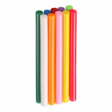 Imagem de HARFINGTON 10 peças de bastões de cola quente de 0,7 cm de diâmetro x 10 cm de comprimento EVA, mini cola adesiva Hot Melt para pistola de derretimento a quente, madeira, plástico, vidro, flores