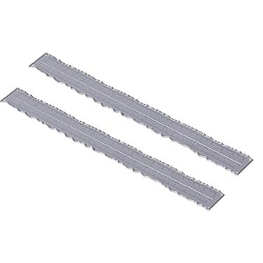 Imagem de 2 pçs réguas curvas de metal leve modelo de corte de gravação para diy artesanato álbum decoração resistente aço carbono 8.4x0.9in