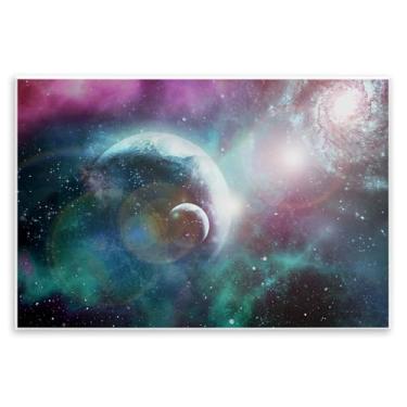 Imagem de Stupell Industries Arte de placa de parede Eclipsing Cosmos Planets, design de Ali Chris, 13 x 19