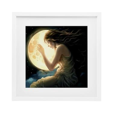 Imagem de Stupell Industries Impressão emoldurada Ethereal Moon Love Birch sob vidro, design por Sasha, 13 x 13