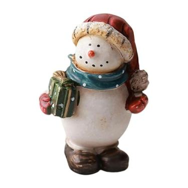 Imagem de oshhni Estatueta de Natal, Decoração de Natal, Mesa, Escultura Colecionável, Centro de Mesa, Ornamento de Resina para Escritório Pequeno no Inverno, Style a