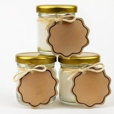 Imagem de Vela Aromática Lavanda Perfumada Artesanal Vegetal Vaso de Gesso Vasinho(3 Velas 40g (ESCOLHER NO CHAT))