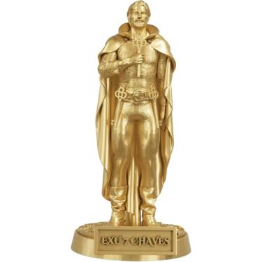 Imagem de Estátua Exu 7 Chaves Umbanda Candomblé (Cor Ouro)