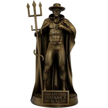 Imagem de Estátua Exu Destranca Ruas Umbanda Candomblé (Cor Ouro Velho)