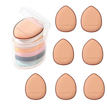Imagem de Cosméticos Puff Face Maquiagem Profissional Esponja Corretivo Almofada Marca-texto Liquidificador Maquiagem Seco Molhado (marrom)