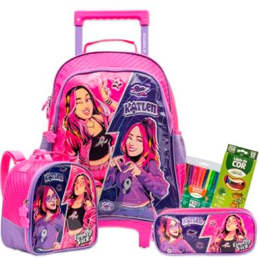 Imagem de Kit Mochila Infantil de rodinhas Youtuber Emilly Vick Lancheira e Estojo 2026