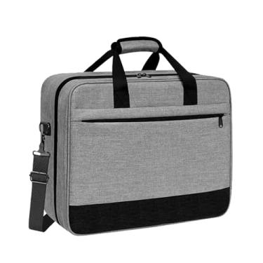 Imagem de Luocute Bolsa de Mixagem para DJ, Maleta de Transporte Em Tecido Oxford à Prova de água Com Forro de Esponja Absorvente de Choque e Vários Compartimentos para Equipamentos de DJ, Cabos (GREY)