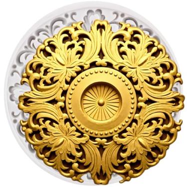 Imagem de MYPRACS Escultura barroca em relevo fondant molde de silicone para decoração de bolo de açúcar topo de cupcake pasta de goma de chocolate argila polímero