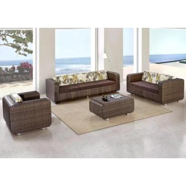 Imagem de Jogo De 2 Sofas E 1 Poltrona Em Alumínio Fibra Area Externa - Sarah Mó