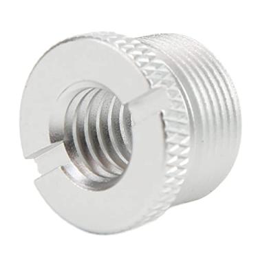Imagem de Tbest Parafusos Adaptador de Rosca Suporte de Microfone 3/8 Polegada Fêmea para 5/macho Parafuso de Alumínio para Equipamentos de áudio Profissional e Acessórios de Estúdio (Prata F19B)