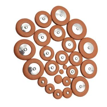 Imagem de 25 peças de almofadas de couro profissional para saxofone tenor peças de instrumentos musicais de sopro de madeira (cor: marrom)