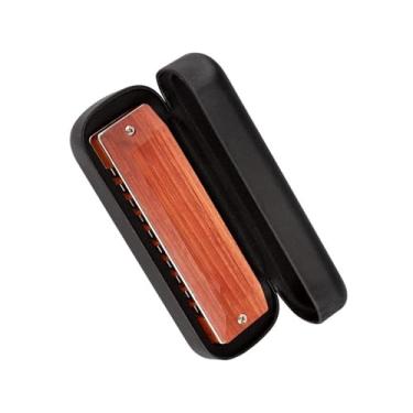 Imagem de Gaita profissional de 10 buracos C Key Performance Blues Harmonica Instrumento Rosewood Capa Grade de Piano