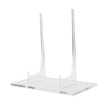 Imagem de YOUTHINK Suporte de Placa Suporte de Exibição de Acrílico Transparente para Porta-retratos Placas Livros Organizador de Prateleira de Mesa Decorativa para Casa, Cozinha, Escritório, Escola