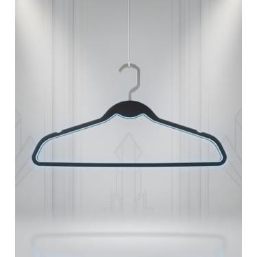 Imagem de Kit 3 Cabides de Veludo com Gancho Frontal