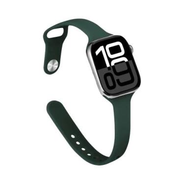 Imagem de Pulseira De Silicone Slim Para Apple Watch 45mm 44mm 40mm 41mm Bracele