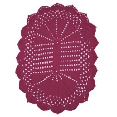 Imagem de Tapete de Crochê 63x43cm (bordo)