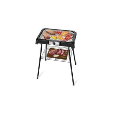 Imagem de Churrasqueira Elétrica Grill com Grelha Removível, 2000W, Preta, 127V, 40,7x34,5x8cm, PP e Metal