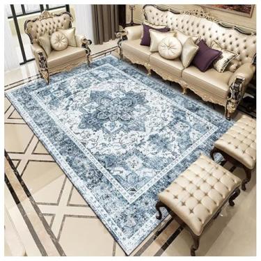 Imagem de SPXMQSS Tapetes para sala de estar laváveis, tapetes para sala de estar, macios, antiderrapantes e resistentes a manchas, grandes, dobráveis para quarto, sala de jantar, altura 200 x 300 cm