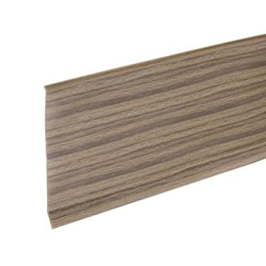Imagem de HARFINGTON Acabamento de rodapé de 4,5 m x 10 cm, acabamento de moldagem flexível, base de parede de PVC autoadesivo, rodapés de base de enseada para canto de paredes, grão de madeira marrom