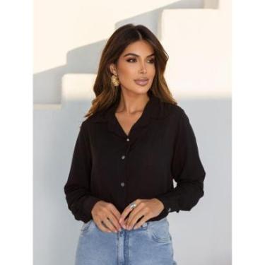 Imagem de Camisas Femininas Social Blusa Manga Longa Moda Feminina Lançamento-Feminino