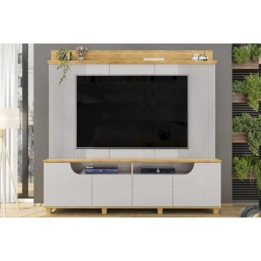 Imagem de Home P/ Tv Até 75 Pol Gama C/ 4 Porta 199x188cm Bali/cedro - Dj Móveis
