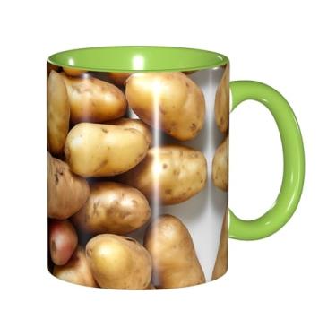 Imagem de Zeraoke Canecas de café criativas com impressão de batatas de jardim, personalizadas, presente para família, tamanho de 325 ml, unissex